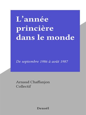 cover image of L'année princière dans le monde